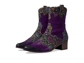 送料無料 ラーティスト L&#039;Artiste by Spring Step レディース 女性用 シューズ 靴 ブーツ アンクル ショートブーツ Lady Luck - Purple Multi Suede