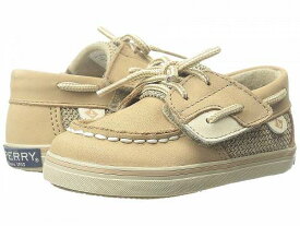 送料無料 Sperry Kids 女の子用 キッズシューズ 子供靴 ボートシューズ Bluefish Crib Jr. (Infant/Toddler) - Linen