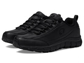 送料無料 フィラ Fila レディース 女性用 シューズ 靴 スニーカー 運動靴 Memory Radiance Slip Resistant - Black/Black/Black