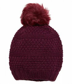 送料無料 サンディエゴハットカンパニー San Diego Hat Company レディース 女性用 ファッション雑貨 小物 帽子 ビーニー ニット帽 Knit Beanie w/ Faux Fur Pom - Burgundy