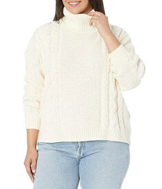 送料無料 Madewell レディース 女性用 ファッション セーター Plus Capri Cotton Cable Turtleneck - Antique Cream