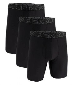 送料無料 アンダーアーマー Under Armour メンズ 男性用 ファッション 下着 3-Pack Performance Tech Solid 9&quot; Boxer Briefs - Black