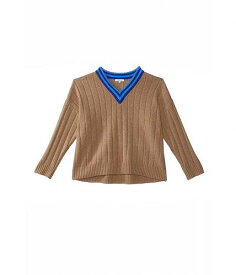 送料無料 Madewell レディース 女性用 ファッション セーター Plus Tipped V-Neck Oversized Sweater - Heather Caramel
