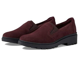 送料無料 クラークス Clarks レディース 女性用 シューズ 靴 ローファー ボートシューズ Calla Rae - Burgundy Suede