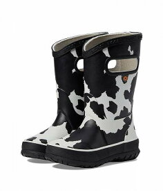 送料無料 ボグス Bogs Kids キッズ 子供用 キッズシューズ 子供靴 ブーツ レインブーツ Rain Boots Cow (Toddler/Little Kid/Big Kid) - Black/White
