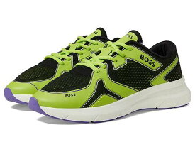 送料無料 ボス BOSS メンズ 男性用 シューズ 靴 スニーカー 運動靴 Owen Running Style Mix Materal Sneakers - Electric Green/Black