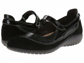 送料無料 ナオト Naot レディース 女性用 シューズ 靴 フラット Kirei - Black Suede Leather Combination