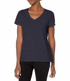 送料無料 カルバンクライン Calvin Klein レディース 女性用 ファッション Tシャツ Short Sleeve Cropped Logo T-Shirt - Nu Navy