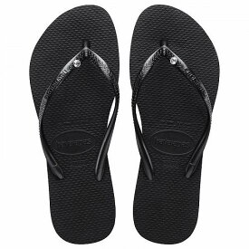 送料無料 ハワイアナス Havaianas レディース 女性用 シューズ 靴 サンダル Slim Crystal SW II Flip Flop Sandal - Black
