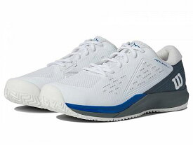 送料無料 ウィルソン Wilson メンズ 男性用 シューズ 靴 スニーカー 運動靴 Rush Pro Ace Pickleball Shoes - White/Stormy Weather/Classic Blue