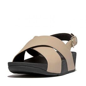 送料無料 フィットフロップ FitFlop レディース 女性用 シューズ 靴 サンダル Lulu Cross-Back Strap Sandals - Leather - Latte Beige