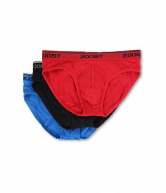 送料無料 ツーバイスト 2(X)IST メンズ 男性用 ファッション 下着 3-Pack Cotton Stretch No Show Brief - Red/Black/Skydiver