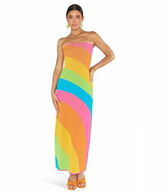 送料無料 ショーミーユアムームー Show Me Your Mumu レディース 女性用 ファッション ドレス Island Nights Tube Dress - Salty Rainbow Stripe