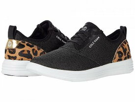 送料無料 コールハーン Cole Haan レディース 女性用 シューズ 靴 スニーカー 運動靴 Grandsport Journey Sneaker - Black Knit/Mod Leopard Printed Leather