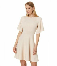 送料無料 テッドベイカー Ted Baker レディース 女性用 ファッション ドレス Oliviha Rib Engineered Skater Dress - Light-Pink