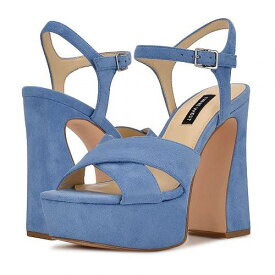 送料無料 ナインウエスト Nine West レディース 女性用 シューズ 靴 ヒール Glows 2 - Medium Blue Suede