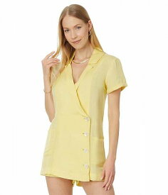 送料無料 ショーミーユアムームー Show Me Your Mumu レディース 女性用 ファッション ジャンプスーツ つなぎ セット Bicoastal Blazer Romper - Butter Yellow