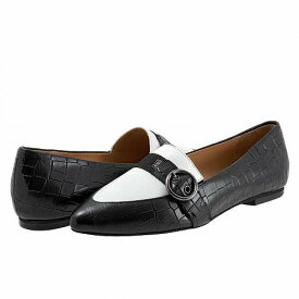 送料無料 トロッターズ Trotters レディース 女性用 シューズ 靴 フラット Emmett - Black Croco/White