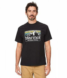 送料無料 マーモット Marmot メンズ 男性用 ファッション Tシャツ MMW Gradient Tee Short Sleeve - Black