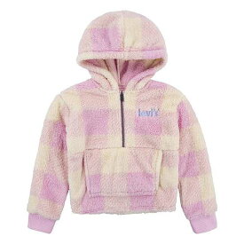 送料無料 リーバイス Levi&#039;s(R) Kids 女の子用 ファッション 子供服 パーカー スウェット ジャケット Sherpa Pullover Hoodie (Little Kids) - Begonia Pink