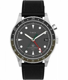 送料無料 タイメックス Timex メンズ 男性用 腕時計 ウォッチ ファッション時計 39 mm Waterbury Traditional GMT - Black