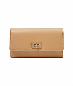 送料無料 アン クライン Anne Klein レディース 女性用 バッグ 鞄 ハンドバッグ クラッチ AK Large Flap Wallet With Enamel Filled Turn Lock - Latte