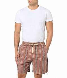 送料無料 ラッキーブランド Lucky Brand メンズ 男性用 ファッション ショートパンツ 短パン 7&quot; Striped Linen Pull-On Shorts - Red Stripe
