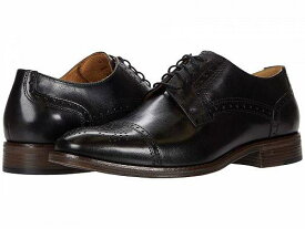 送料無料 ジョーンストンアンドマーフィー Johnston &amp; Murphy メンズ 男性用 シューズ 靴 オックスフォード 紳士靴 通勤靴 Lewis Cap Toe - Black Full Grain Leather