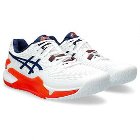 送料無料 アシックス ASICS メンズ 男性用 シューズ 靴 スニーカー 運動靴 GEL-Resolution 9 - White/Blue Expanse