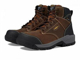 送料無料 キーン Keen Utility メンズ 男性用 シューズ 靴 ブーツ ワークブーツ Evanston 6&quot; Composite Toe ESD - Bison/Black