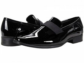 送料無料 カルバンクライン Calvin Klein メンズ 男性用 シューズ 靴 ローファー Bernard - Black/Black/Patent PU