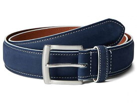 送料無料 ジョーンストンアンドマーフィー Johnston &amp; Murphy メンズ 男性用 ファッション雑貨 小物 ベルト Painted Edge Belt - Navy Leather