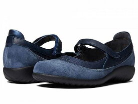 送料無料 ナオト Naot レディース 女性用 シューズ 靴 フラット Kirei - Midnight Blue Suede/Polar Sea Leather/Soft Ink Leather