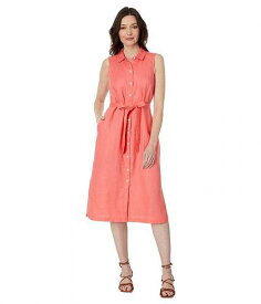 送料無料 トミーバハマ Tommy Bahama レディース 女性用 ファッション ドレス Two Palms Linen Shirtdress - Pure Coral