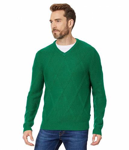 送料無料 ナウチカ Nautica メンズ 男性用 ファッション セーター Sustainably Crafted Textured V-Neck Sweater - Parrot Green：グッズ×グッズ
