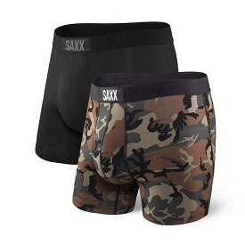 送料無料 サックスアンダーウエアー SAXX UNDERWEAR メンズ 男性用 ファッション 下着 Vibe Boxer Brief 2-Pack - Black/Wood Camo