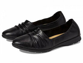 送料無料 クラークス Clarks レディース 女性用 シューズ 靴 フラット Jenette Ruby - Black Leather