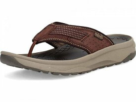 送料無料 フローシャイム Florsheim メンズ 男性用 シューズ 靴 サンダル Tread Lite Thong Sandal - Brown Knit/Crazy Horse/Mushroom Sole