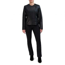 送料無料 コールハーン Cole Haan レディース 女性用 ファッション アウター ジャケット コート ジャケット Asymmetrical Leather Jacket - Black