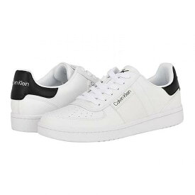 送料無料 カルバンクライン Calvin Klein メンズ 男性用 シューズ 靴 スニーカー 運動靴 Lento - White/Black