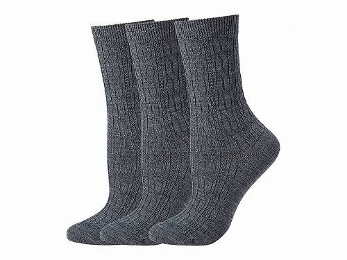 豪華ラッピング無料送料無料 スマートウール Smartwool レディース 女性用 ファッション ソックス 靴下 Everyday Cable Crew Socks 3-Pack Medium Gray