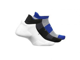 送料無料 フューチュアズ Feetures ファッション ソックス 靴下 High Performance Max Cushion No Show Tab 3-Pair Pack - Boost Blue/Black/White
