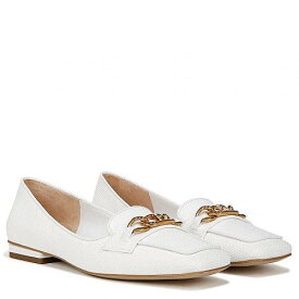 送料無料 フランコサルト Franco Sarto レディース 女性用 シューズ 靴 フラット Tiari Slip-On Square Toe Loafers - White Woven Fabric
