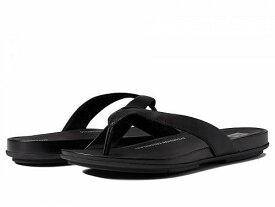 送料無料 フィットフロップ FitFlop レディース 女性用 シューズ 靴 サンダル Gracie Leather Flip-Flops - All Black