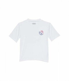 送料無料 バンズ Vans Kids 男の子用 ファッション 子供服 Tシャツ Dual Palm Sun Shirt Short Sleeve (Toddler/Little Kids/Big Kids) - White