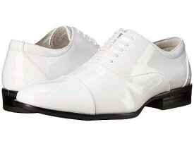 送料無料 ステーシーアダムス Stacy Adams メンズ 男性用 シューズ 靴 オックスフォード 紳士靴 通勤靴 Gala Cap Toe Oxford - White Patent