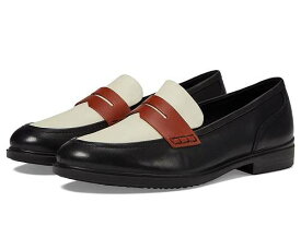 送料無料 エコー ECCO レディース 女性用 シューズ 靴 ローファー ボートシューズ Dress Classic 15 Penny Loafer - Black/Limestone/Cognac