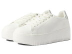 送料無料 スティーブマデン Steve Madden レディース 女性用 シューズ 靴 スニーカー 運動靴 Rockaway Sneaker - White/Silver