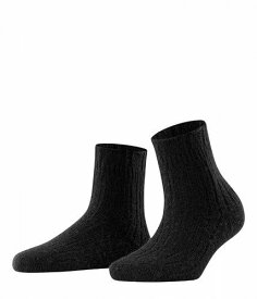 送料無料 ファルケ Falke レディース 女性用 ファッション ソックス 靴下 Cashmere Blend Rib Bed Socks - Black