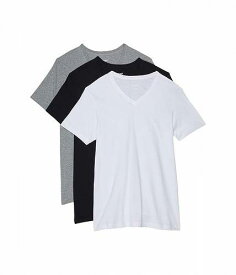 送料無料 ツーバイスト 2(X)IST メンズ 男性用 ファッション Tシャツ 3-Pack ESSENTIAL Jersey V-Neck T-Shirt - White/Black/Heather Grey
